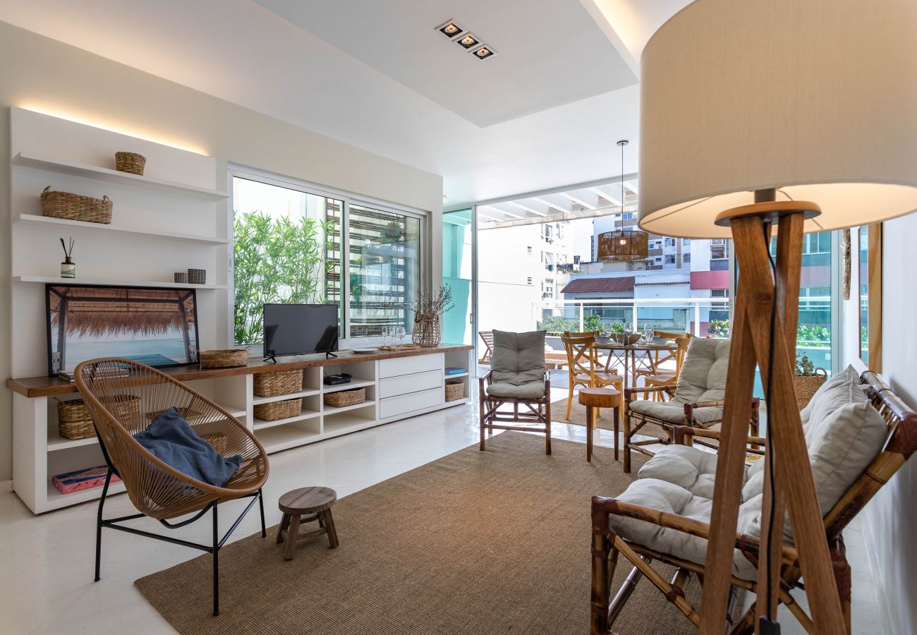 Apartamento em Rio de Janeiro - Cobertura a 3 minutos da praia de Ipanema | JAC1