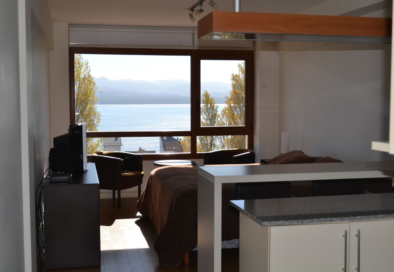 Estúdio em San Carlos de Bariloche - Terrazas del lago I U com vista para o lago Nahuel Huapi