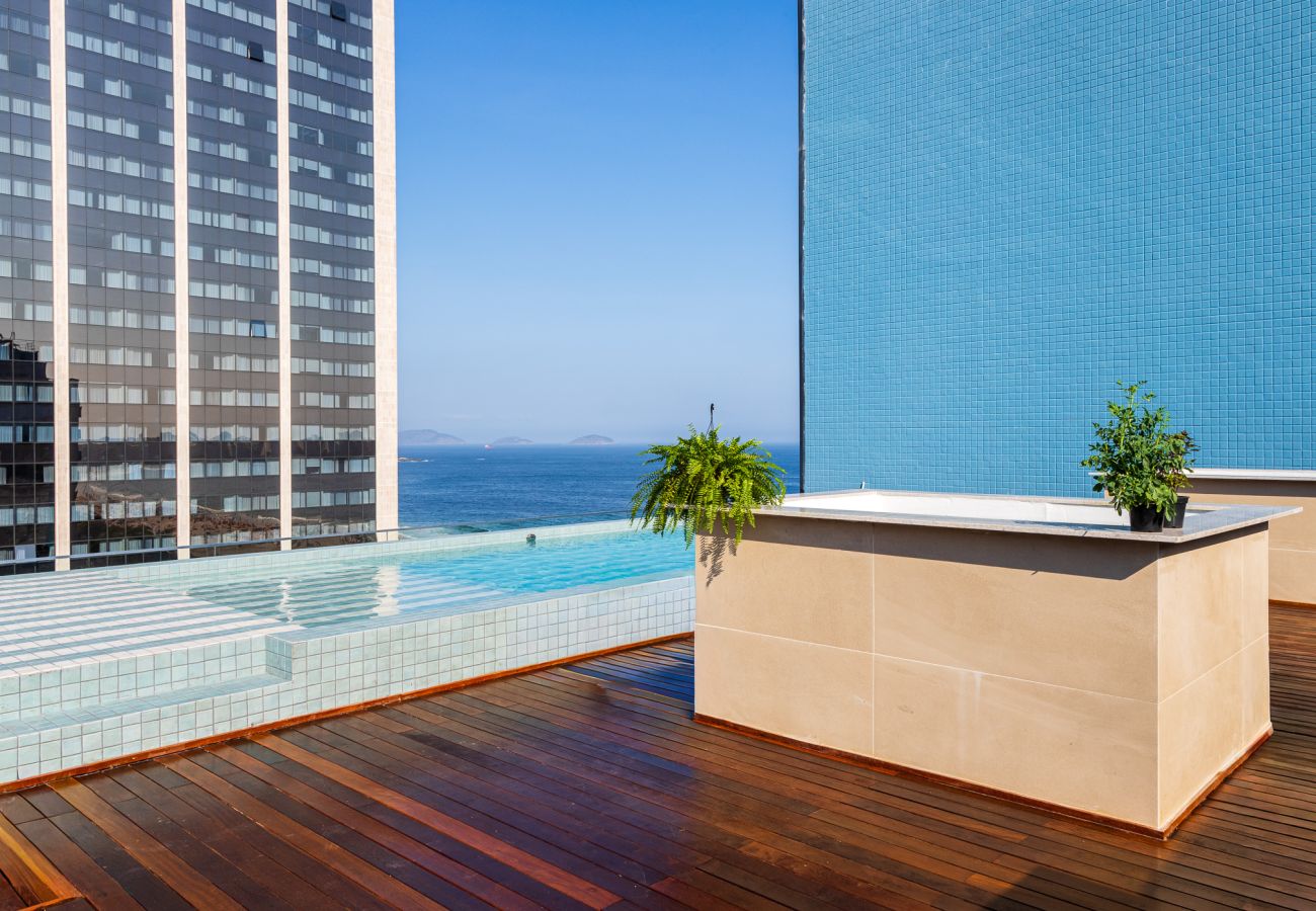 Apartamento em Rio de Janeiro - Vista para o Mar e Varanda com Banheira  | Q4