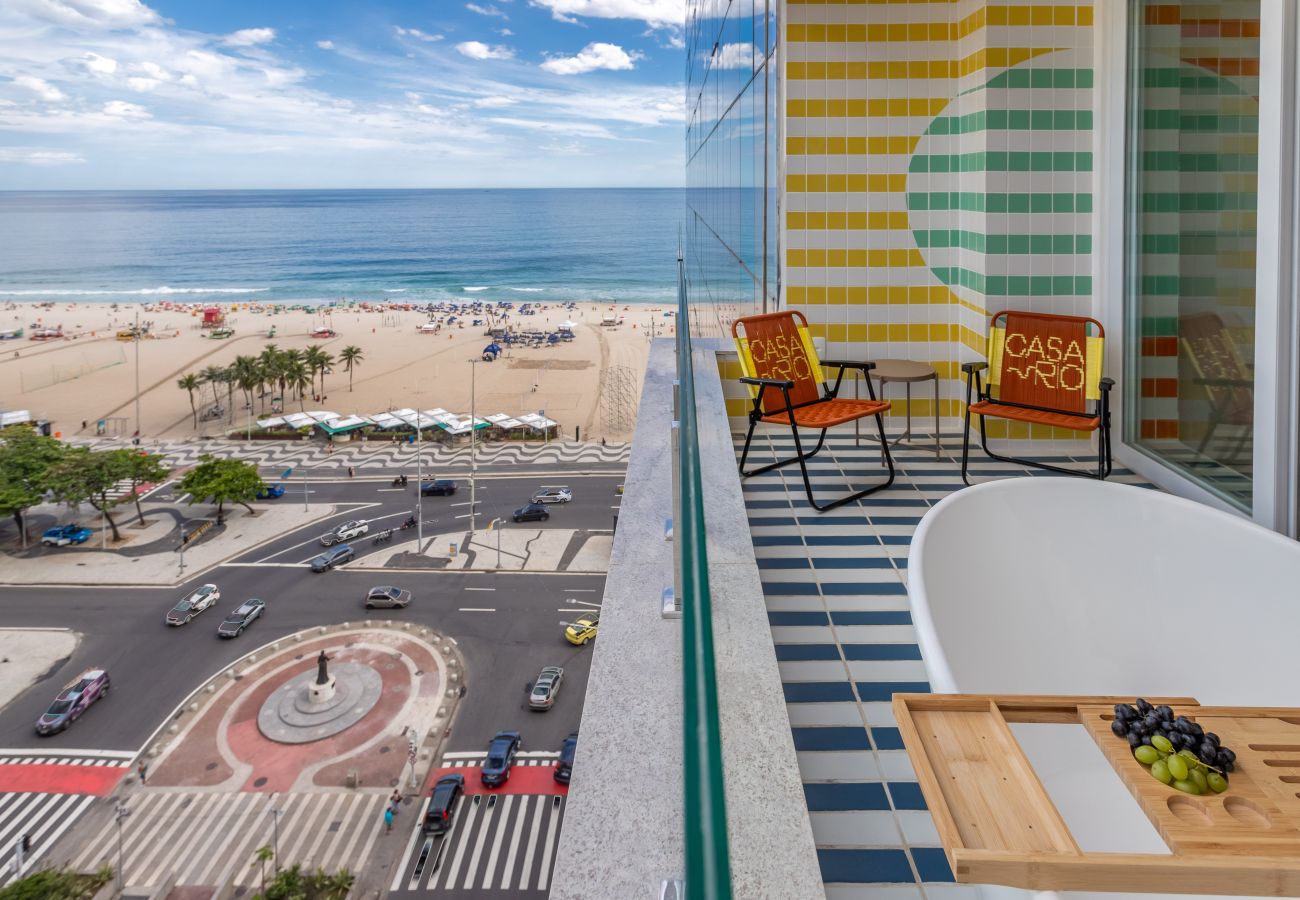 Apartamento em Rio de Janeiro - Vista para o Mar e Varanda com Banheira | Q23