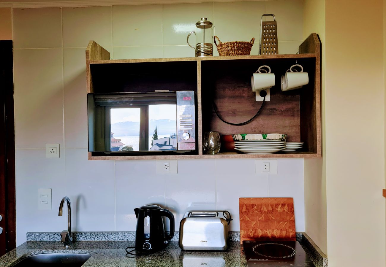 Ferienwohnung in San Carlos de Bariloche - Cielo with a view of the lake and the cathedra